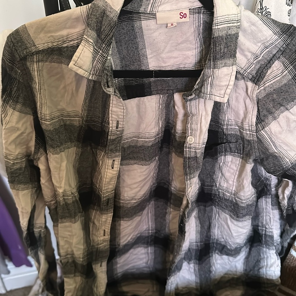 Black and white flannel